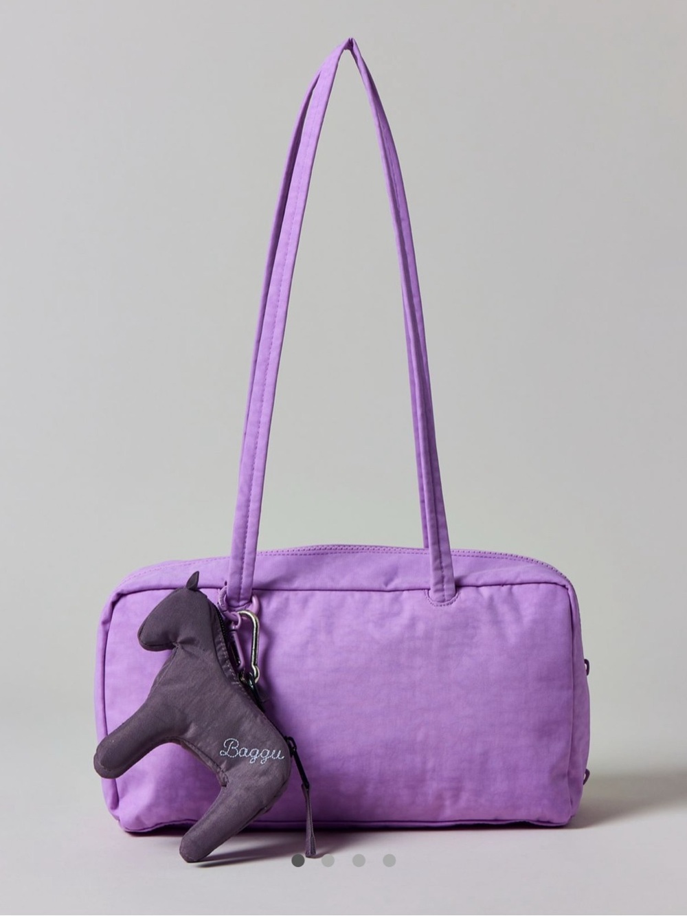 NWT BAGGU Nylon Bowler Bag Rose - Picture 5 of 13
